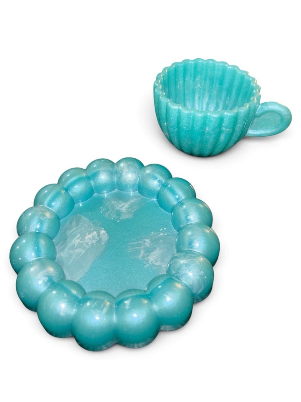 NORE’S NOVELTIES Handcrafted Espresso Cup & Coaster Set/ Trinket Holder - Picture 6 of 9